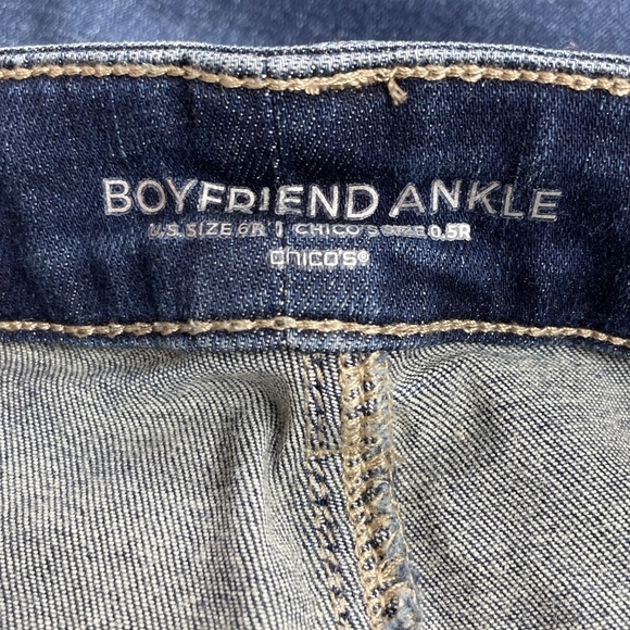 Chico’s Bundle Of Charm Boot Cut And Boyfriend Ankle Dark Wash Jeans Size 0.5/6 - Picture 14 of 15